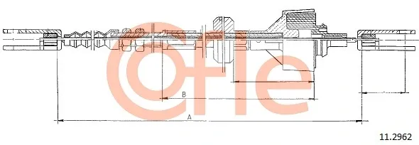 Cable de embrague 112962 Cofle