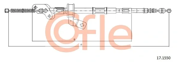 Cable de freno de mano trasero izquierdo 171550 Cofle
