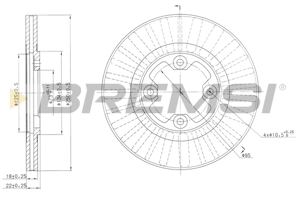 CD6291V Bremsi freno de disco delantero