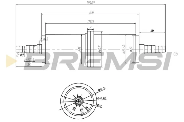 Filtro de combustible FE0036 Bremsi