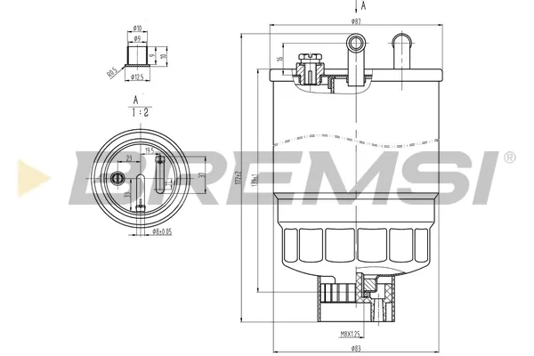 Filtro de combustible FE0818 Bremsi