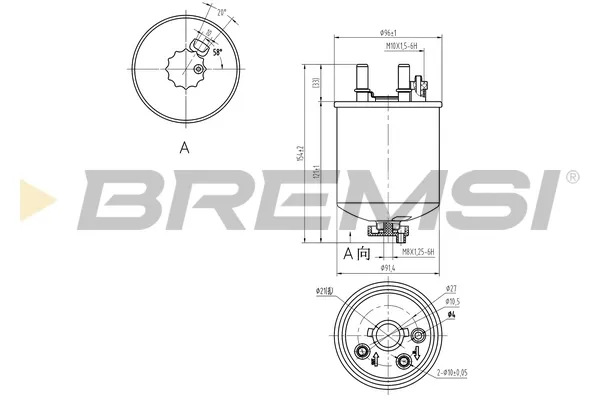 Filtro de combustible FE0832 Bremsi