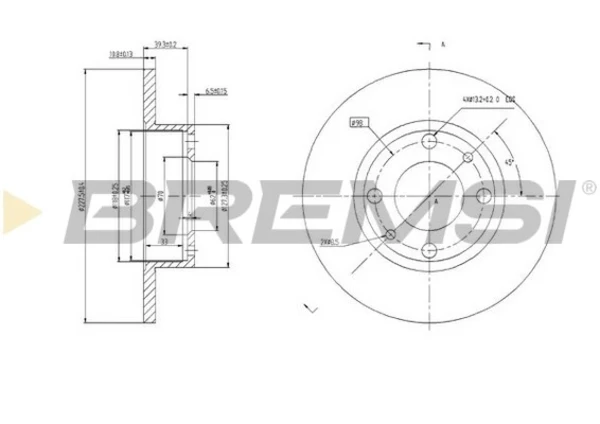 CD6083S Bremsi freno de disco delantero