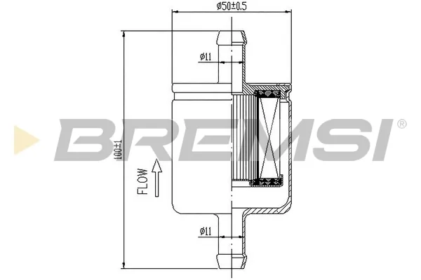 Filtro de combustible FE0038 Bremsi