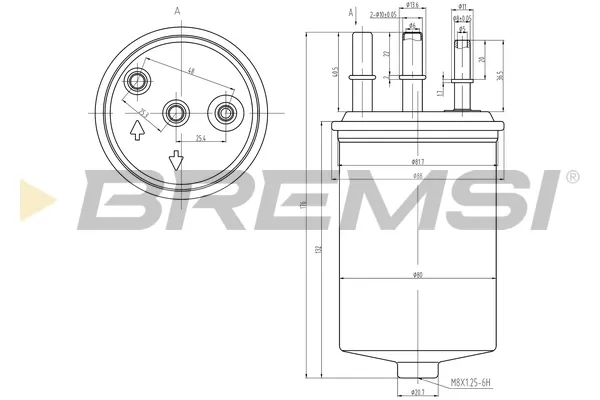 Filtro de combustible FE0048 Bremsi