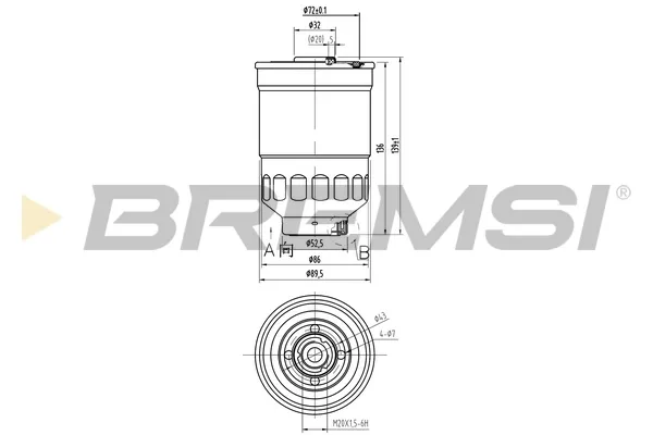 Filtro de combustible FE0797 Bremsi