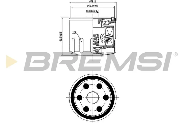 Filtro de aceite FL0277 Bremsi