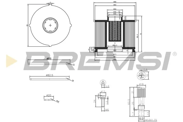 Filtro de combustible FE0040 Bremsi