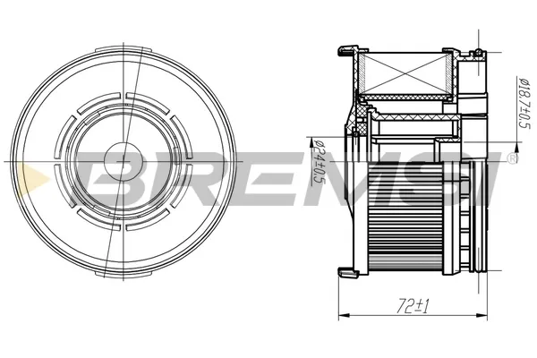 Filtro de combustible FE0367 Bremsi