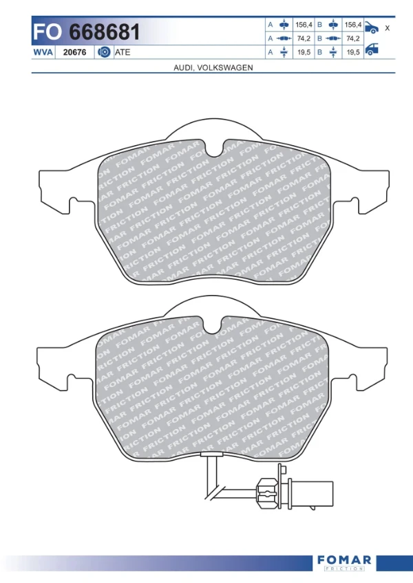 Pastillas de freno delanteras Volkswagen Passat B5 (3B6)