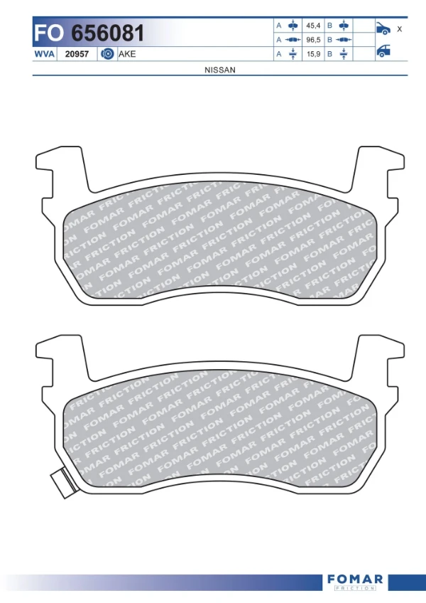 Pastillas de freno delanteras Nissan Micra (K10)