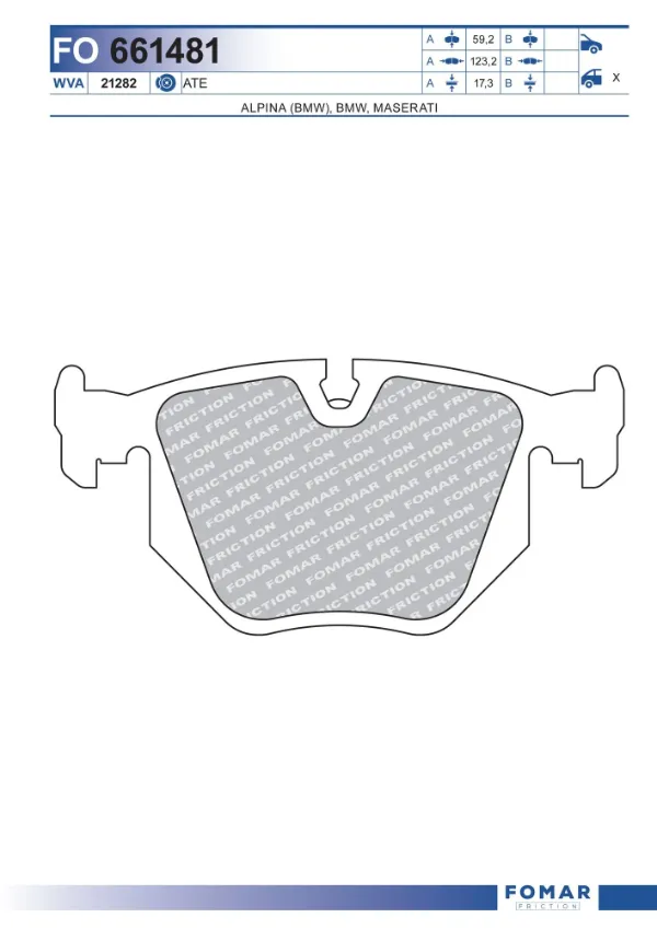 Pastillas freno traseras BMW 3 sedán (E46) (1998 - 2005) precio, desde