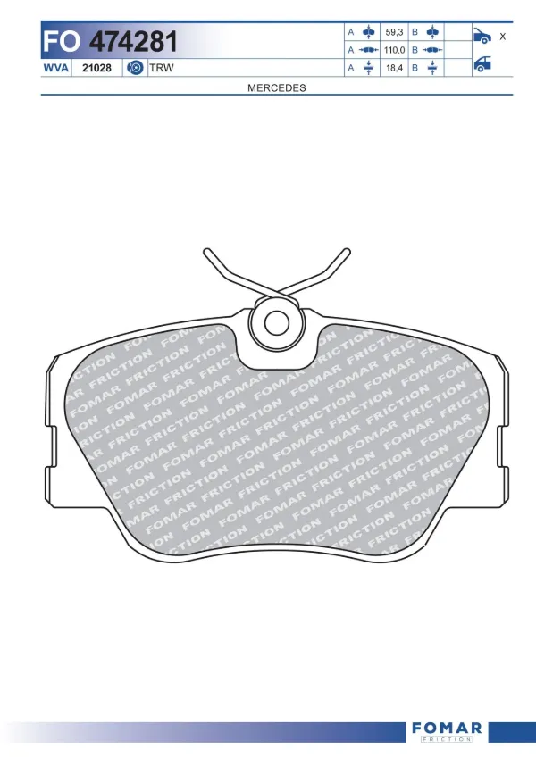 Pastillas de freno Mercedes E S124