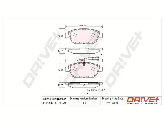 Pastillas de freno DP1010100659 Dr!ve+