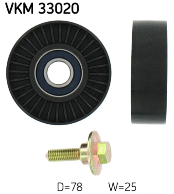 VKM 33020 SKF polea inversión / guía, correa poli v