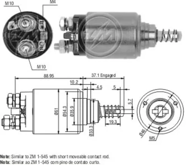 ZM545 ZM interruptor magnético, estárter