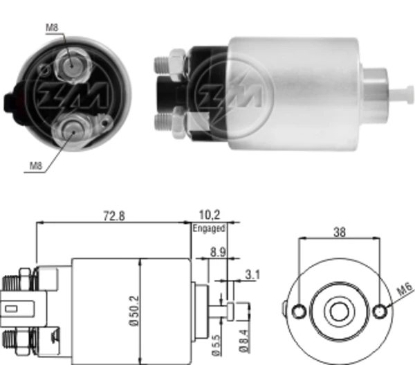 Interruptor magnético, estárter KIA Sportage 2 (JE)