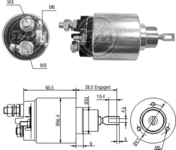 Interruptor magnético, estárter Fiat Palio (178BX)