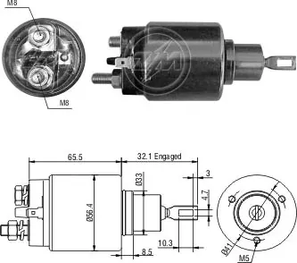 Solenoide de arranque 9330331002 Fiat/Alfa/Lancia