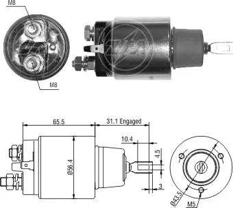 Solenoide de arranque ZM975 ZM
