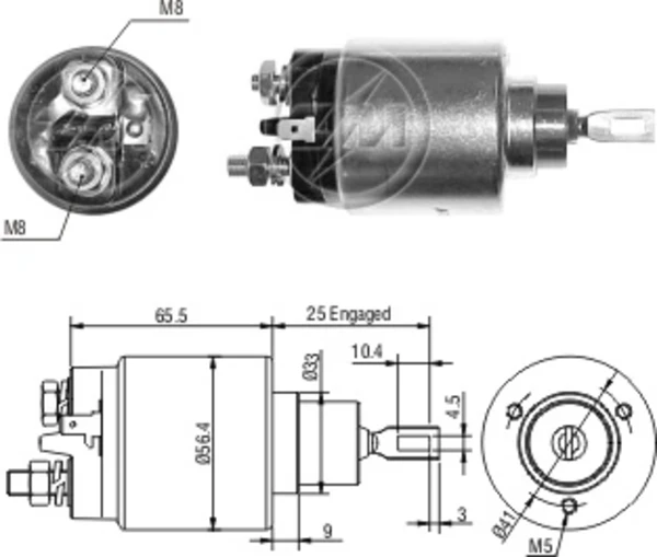 Solenoide de arranque Peugeot/Citroen 583647