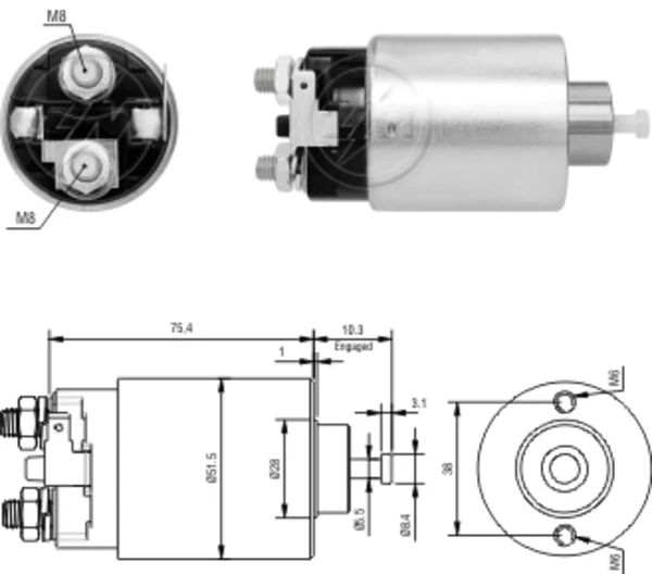 Interruptor magnético, estárter Mazda 626 5 (GF)
