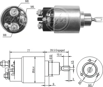 Solenoide de arranque ZM6973 ZM
