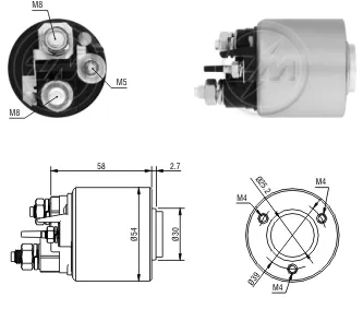 Solenoide de arranque Ford Escort III