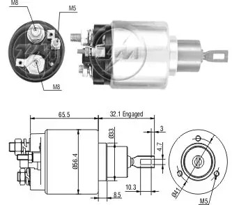 Solenoide de arranque ZM675 ZM