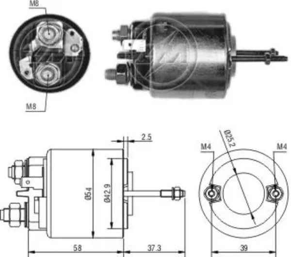 Interruptor magnético, estárter Renault Trafic (T1, T3, T4)