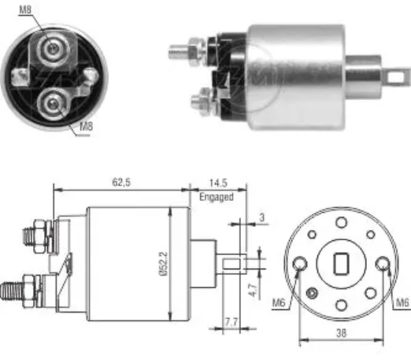 Interruptor magnético, estárter Fiat Bravo 2 (198)