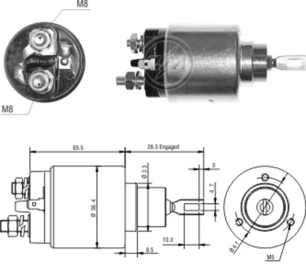 Interruptor magnético, estárter Volkswagen Crafter 30-35 (2E, 2EE, 2EK)