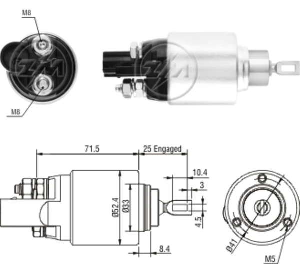 Interruptor magnético, estárter Volkswagen Jetta 4 (162, 163, AV3, AV2, AY2, AY3)