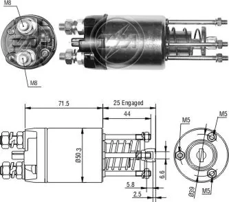Solenoide de arranque Seat Marbella 28
