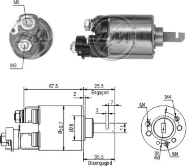 Interruptor magnético, estárter Honda Accord 5 (CC7)
