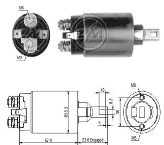 Solenoide de arranque Hyundai Galloper JK