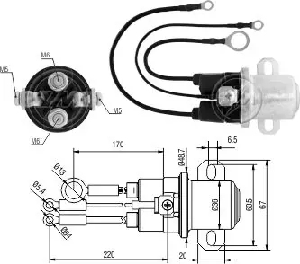 Solenoide de arranque ZM5407 ZM