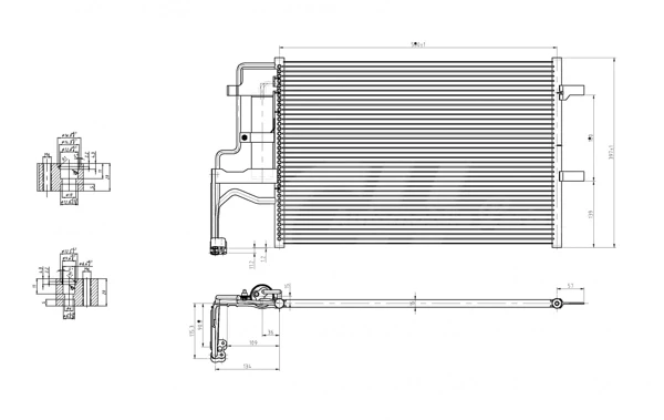 Condensador aire acondicionado Mazda 3 (BK14)