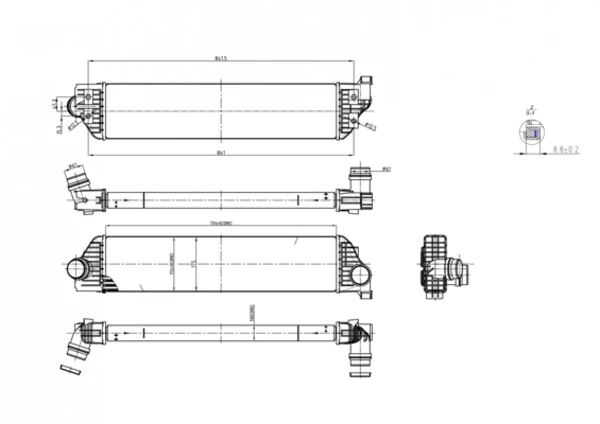 Radiador de aire de admisión Opel Movano B (X62)