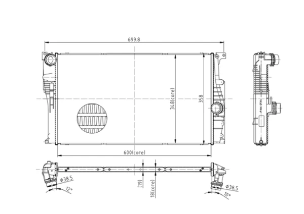 760051101 BMW radiador refrigeración del motor