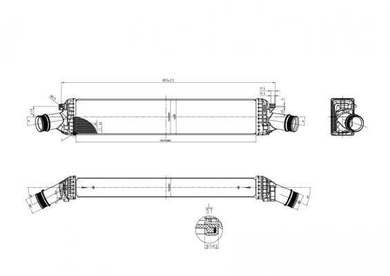 Radiador de aire de admisión Audi A5 Sportback (8TA)