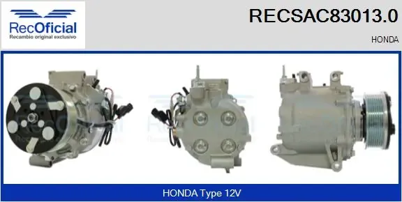 Compresor de aire acondicionado RECSAC830130 Recoficial