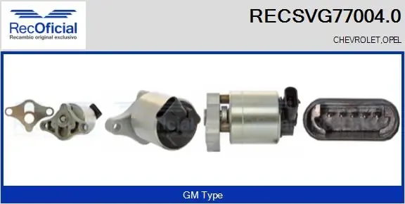 Válvula EGR RECSVG770040 Recoficial