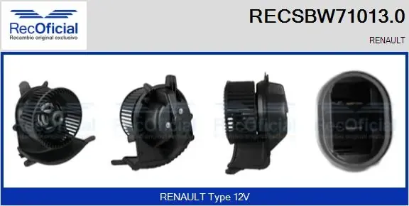 Ventilador habitáculo RECSBW710130 Recoficial
