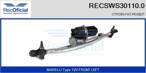 Varilla de limpiaparabrisas RECSWS301100 Recoficial