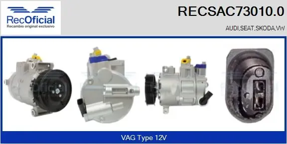Compresor de aire acondicionado RECSAC730100 Recoficial
