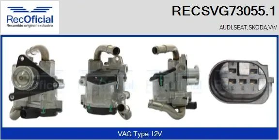 Válvula EGR RECSVG730551 Recoficial