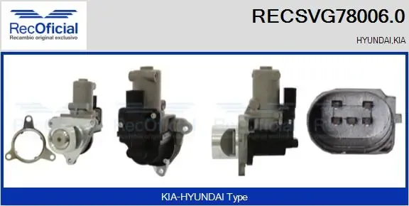 Válvula EGR RECSVG780060 Recoficial