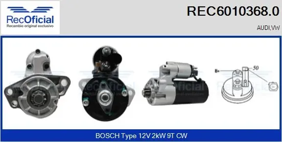Motor de arranque REC60103680 Recoficial