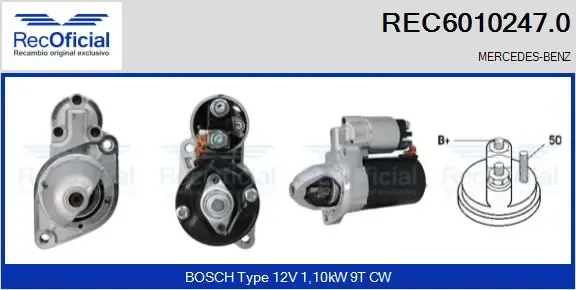 Motor de arranque REC60102470 Recoficial
